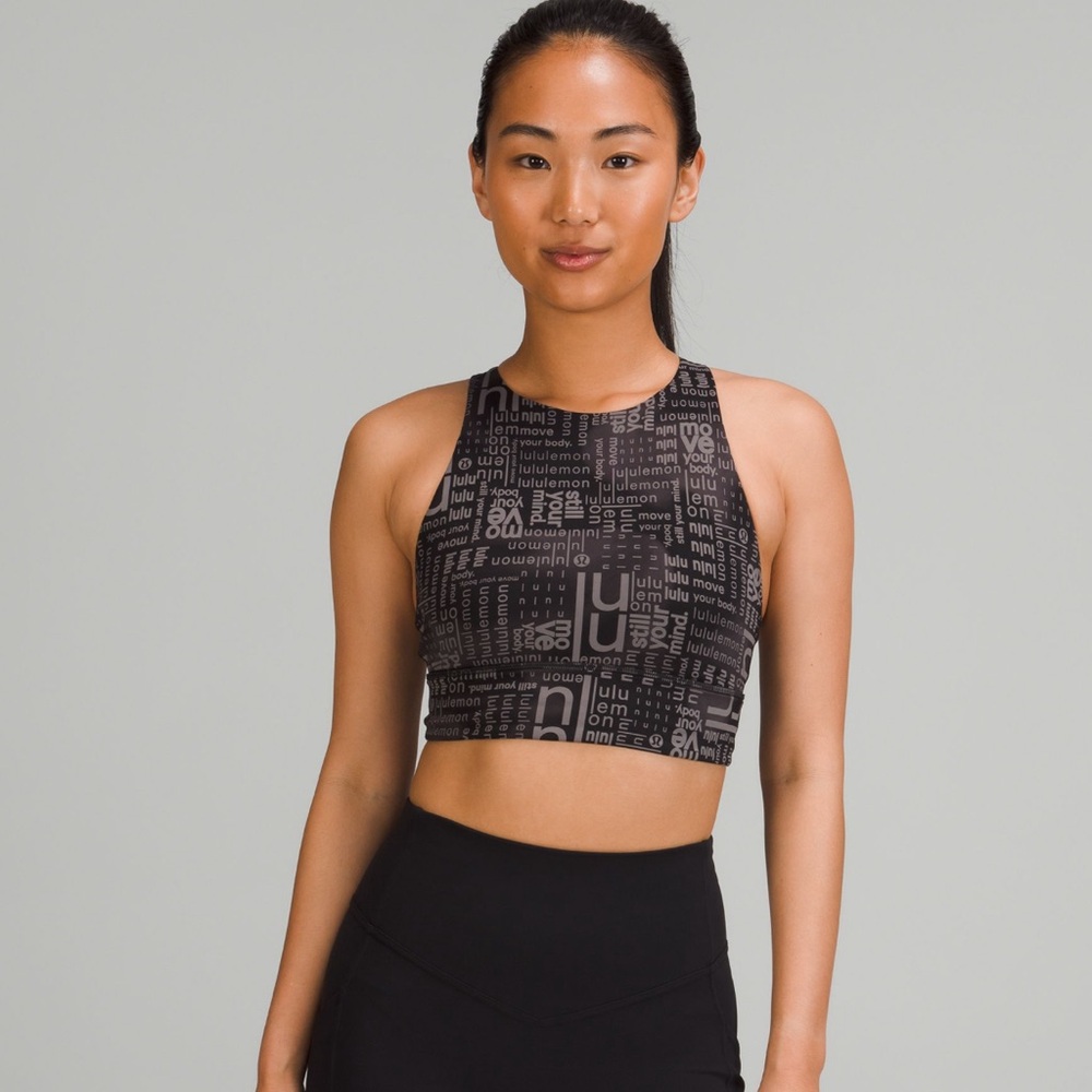 Lululemon energy bra high neck long line size 2